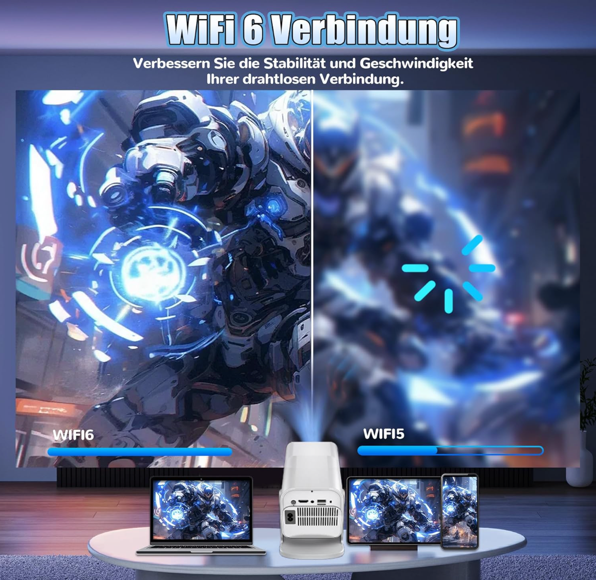 2025 HCS350 PRO Hot Mini Smart Game F600 Projector Beamer 32GB Games Download Wifi Wireless Home Theater HY320 4K Portable Projector, Heimkino