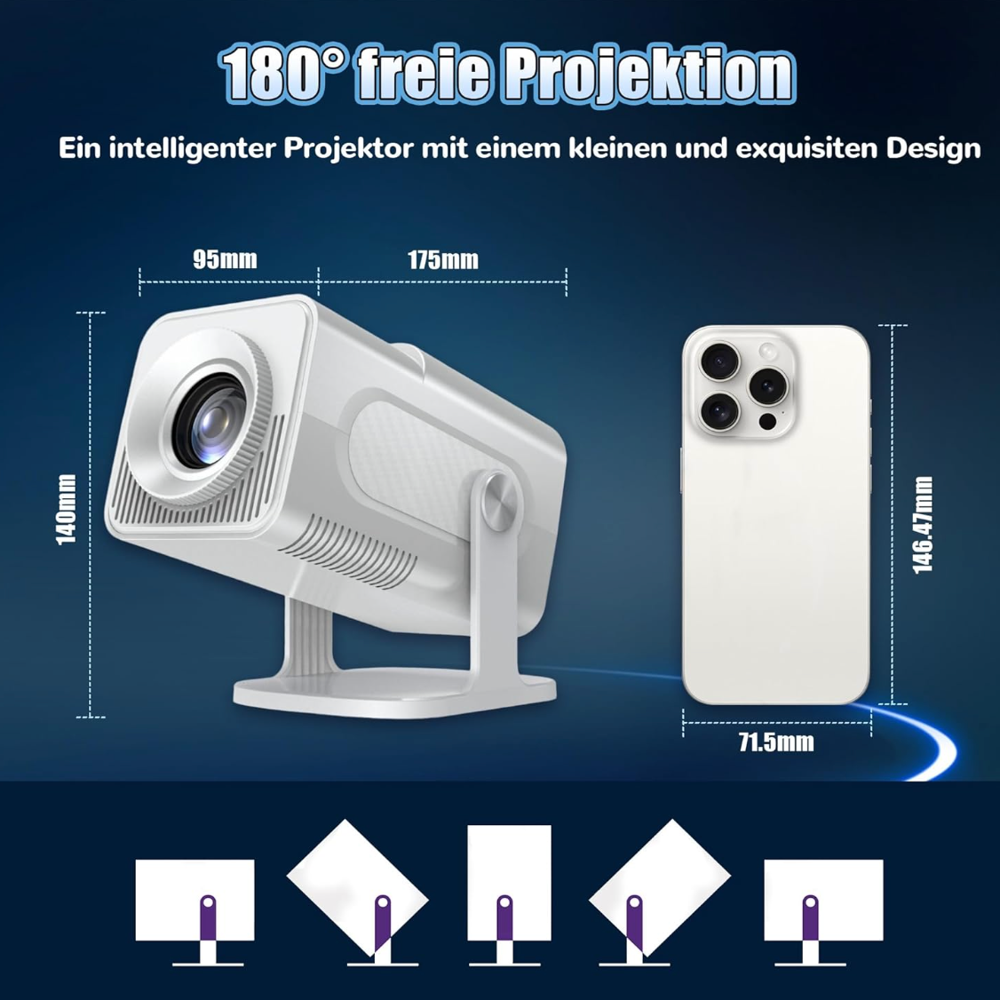 2025 HCS350 PRO Hot Mini Smart Game F600 Projector Beamer 32GB Games Download Wifi Wireless Home Theater HY320 4K Portable Projector, Heimkino