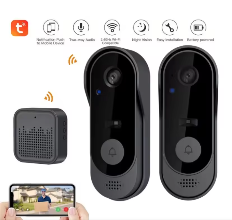 Tuya APP Drahtlose Smart Video Türklingel WiFi Sicherheitskamera, Doorbell, Bell Telefon DE