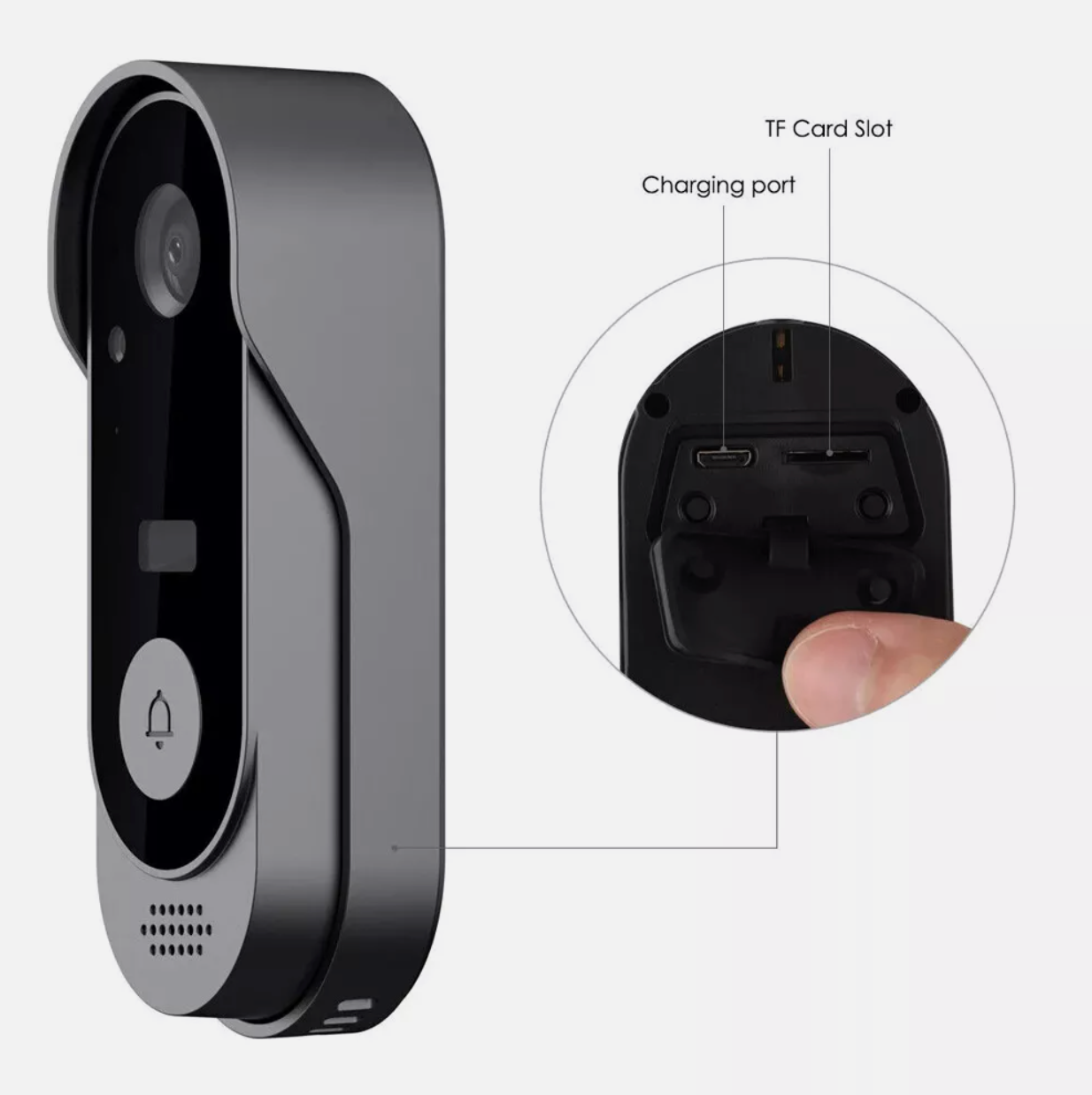 Tuya APP Drahtlose Smart Video Türklingel WiFi Sicherheitskamera, Doorbell, Bell Telefon DE
