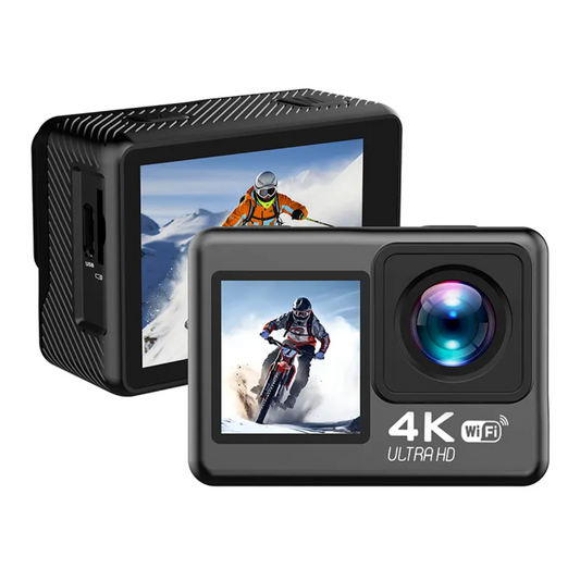 4K Sport-Action-Kamera, 30 fps, WLAN, Schwarz, 2,0 Zoll HD, ultraklarer Bildschirm, 30 m wasserdicht, 2000 W Video, Weitwinkelobjektiv, V8-Bewegungskamera